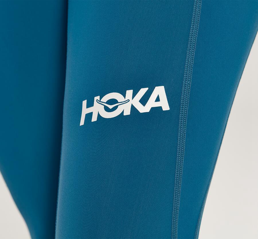 Pantalon Hoka One One Performance Crop Tight Femme - Bleu - QGW-726431